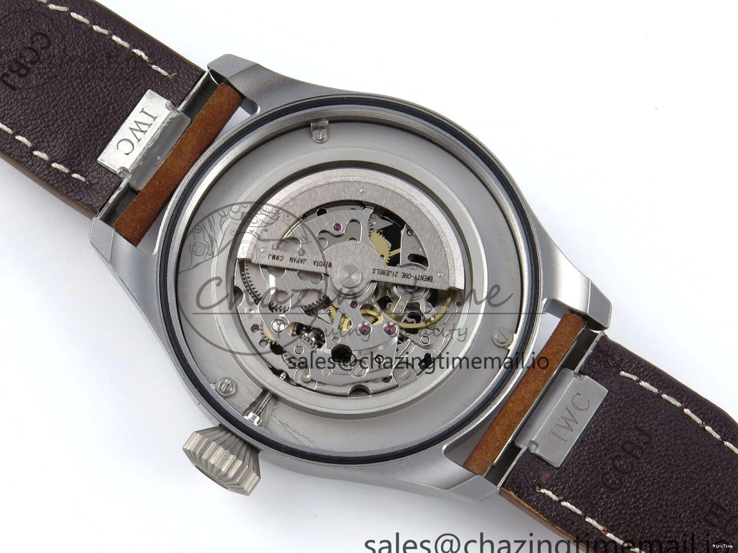 MIROTIME 0504 Big Pilot IW329701 M+F 1:1 Best Edition Black Dial on Brown Leather Strap MY RelaxedFit 7005